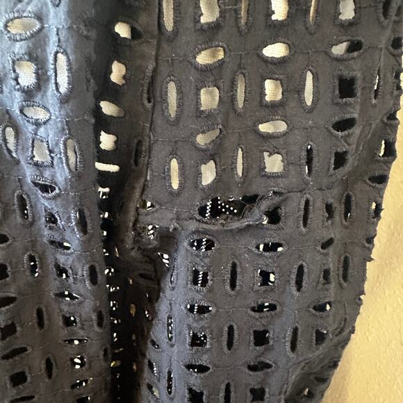 Veronica Beard Black Eyelet Maxi Dress MEDIUM Cottage Fit n Flare Designer $700 - Picture 13 of 14